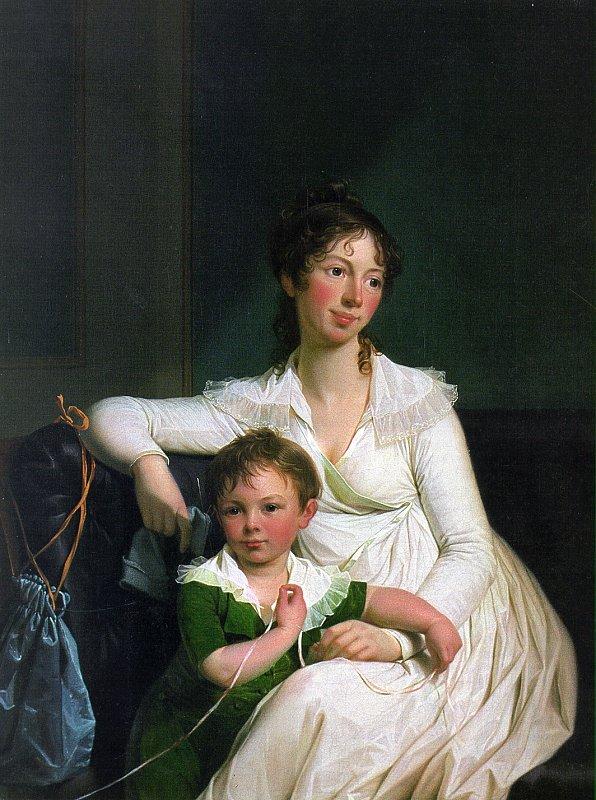 Jens Juel Portrait of a Noblewoman with her Son Sweden oil painting art